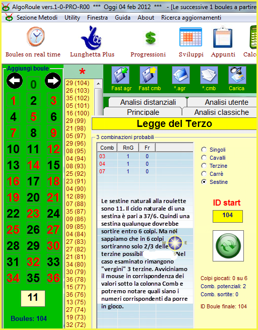 Statistiche su roulette